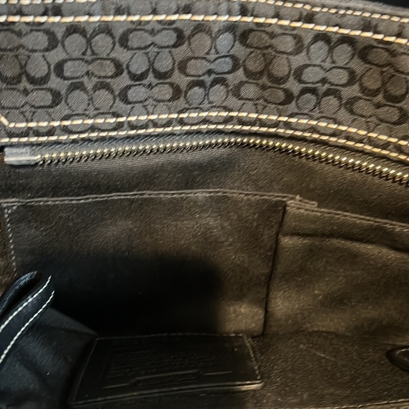 Authentic. Vintage. Leather and Black Canvas with Silver Details. - Picture 7 of 9